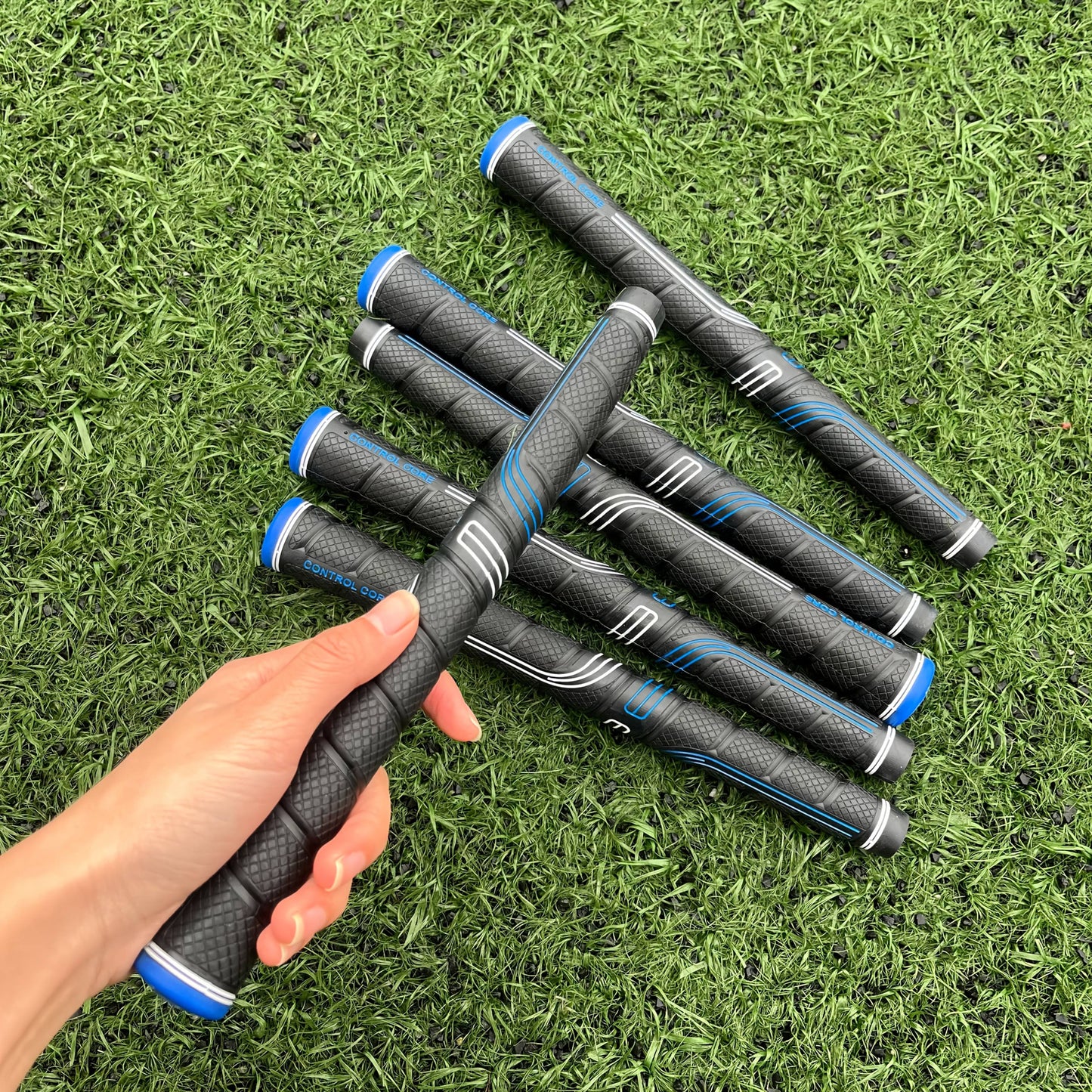 Oversized Golf Grips 10-Pack | Jumbo Blue Soft Rubber Anti-Slip Golf Club Grips for Iron & Wood Clubs – Ergonomic Precision Control Design for All Skill Levels with Custom Texture & Enhanced Durability