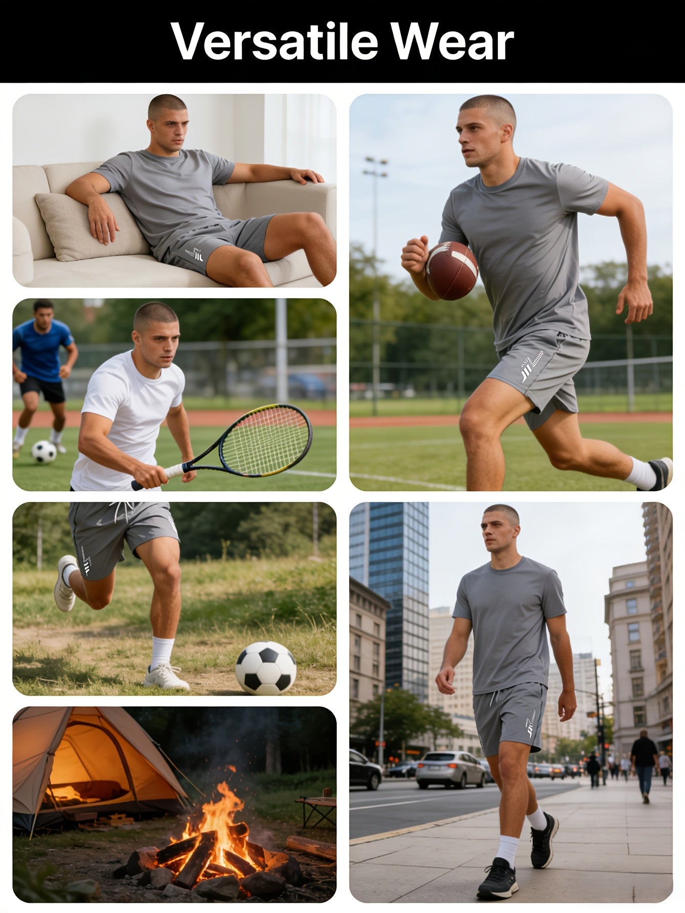 Men's Athletic Shorts - Quick Dry With Pockets Travel Style 042405