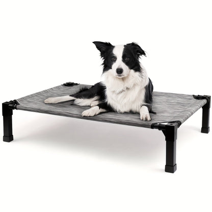 Elevated Dog Bed Cooling Raised Cot with Metal Frame – Washable Breathable Mesh, No-Slip Feet, Portable Dog Cot for Indoor & Outdoor Use, 4 Sizes, 7 Colors