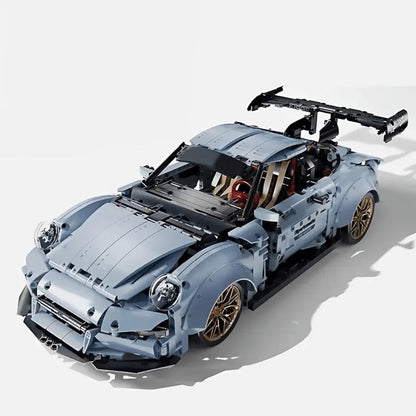 2100PCS Lowrider Sports Car Building Blocks Set for Adults – Misty Blue Model Kit Desktop Ornament & Room Decor, Cool Gift for Men, Car Enthusiasts, Valentine's Day Birthday Christmas (Set 1 / Set 2)