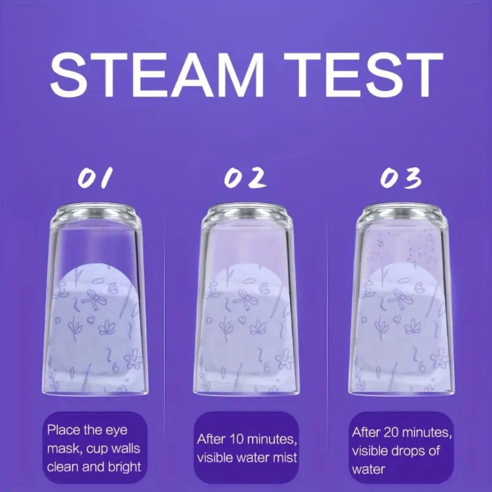 Self-Heating Steam Eye Mask Lavender Warm Compress for Dry Eyes Fatigue & Strain Relief – Moisturizing Aromatherapy Sleep & Travel Eye Patch Hypoallergenic All Skin Types 30pcs 60pcs