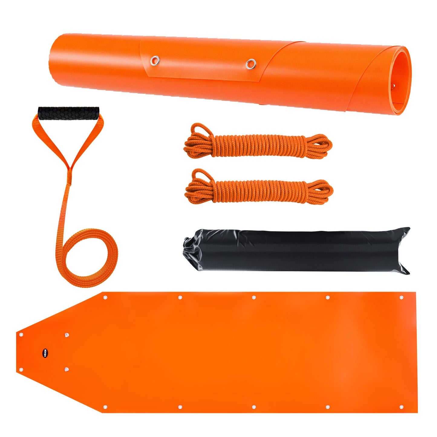 Heavy Duty Deer Drag Sled – 550 lbs Capacity PE Utility Hauling Sled for Hunting, Camping & Yard Work, Multi-Surface Tow Sled with Storage Bag & Tow Rope, Available in 72.8 & 110 Inch