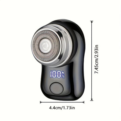 Portable Electric Razor for Men - Mini USB Rechargeable Electric Shaver, Fast Charging Cordless Beard Trimmer, Wet Dry Use, Travel & Home Office Business Gift for Men All Skin Types