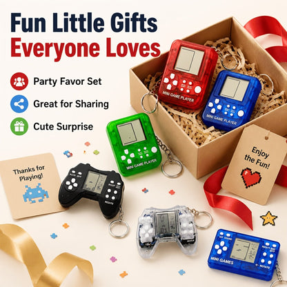 Mini Game Controller Keychains 6 12 or 24 Pack – Random Color Video Game Backpack Charms for Boys Birthday Party Favors, Gaming Party Prizes, Classroom Rewards & Gamer Goodie Bag Stuffers