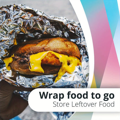 Heavy Duty Aluminum Foil Roll 12 Inch Wide Restaurant Grade – Food Safe Disposable Wrapping for Burritos, Hot Dogs & Sandwiches | Pack of 2 (300 Sq Ft) or Pack of 3 (225 Sq Ft) for Food Service & Catering