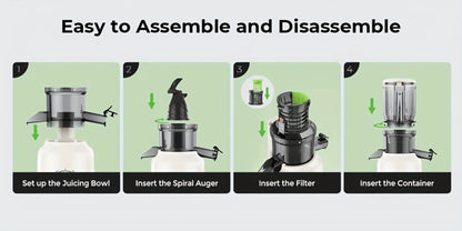 Centrifugal Juicer with 4.3-Inch Wide Feed Chute - 3-Speed Electric Juicer Machine for Whole Fruits & Vegetables, High Juice Yield, 3 Interchangeable Strainers, Easy to Clean, BPA-Free