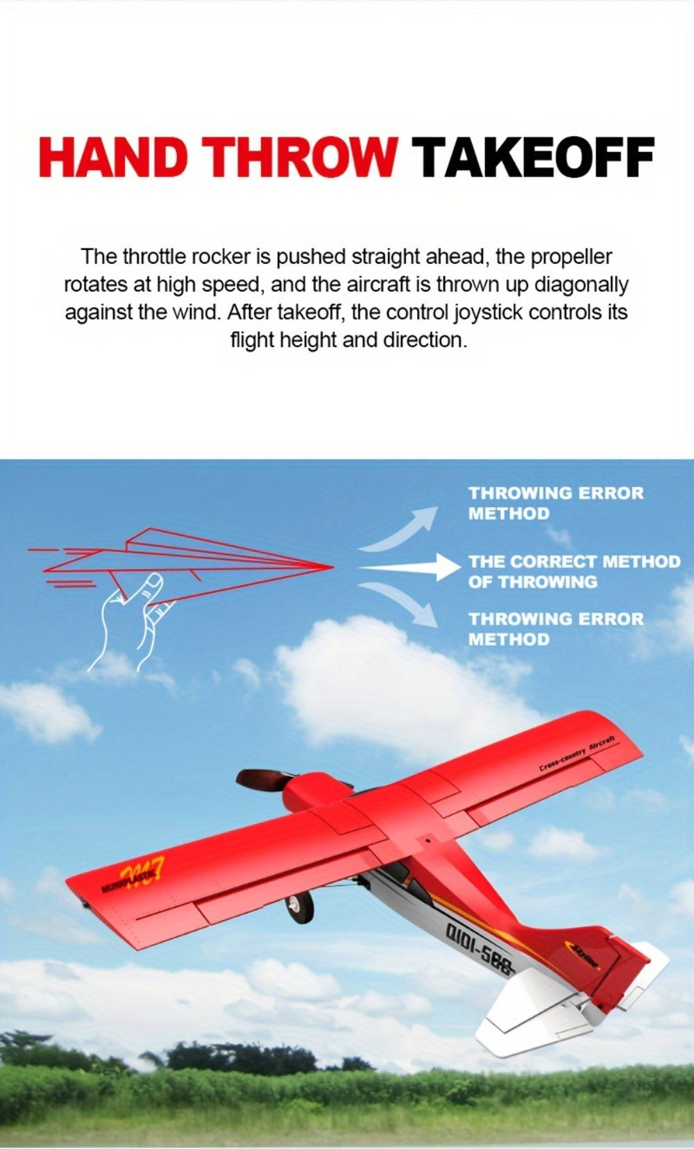 Brushless Fixed Wing RC Plane 6-Channel 6-Axis Gyro 3D Aerobatic Stunts 2 Batteries Included – QIDI560 M7 EPP Foam Remote Control Airplane 120M Range Hobbyist Outdoor Gift Red Blue