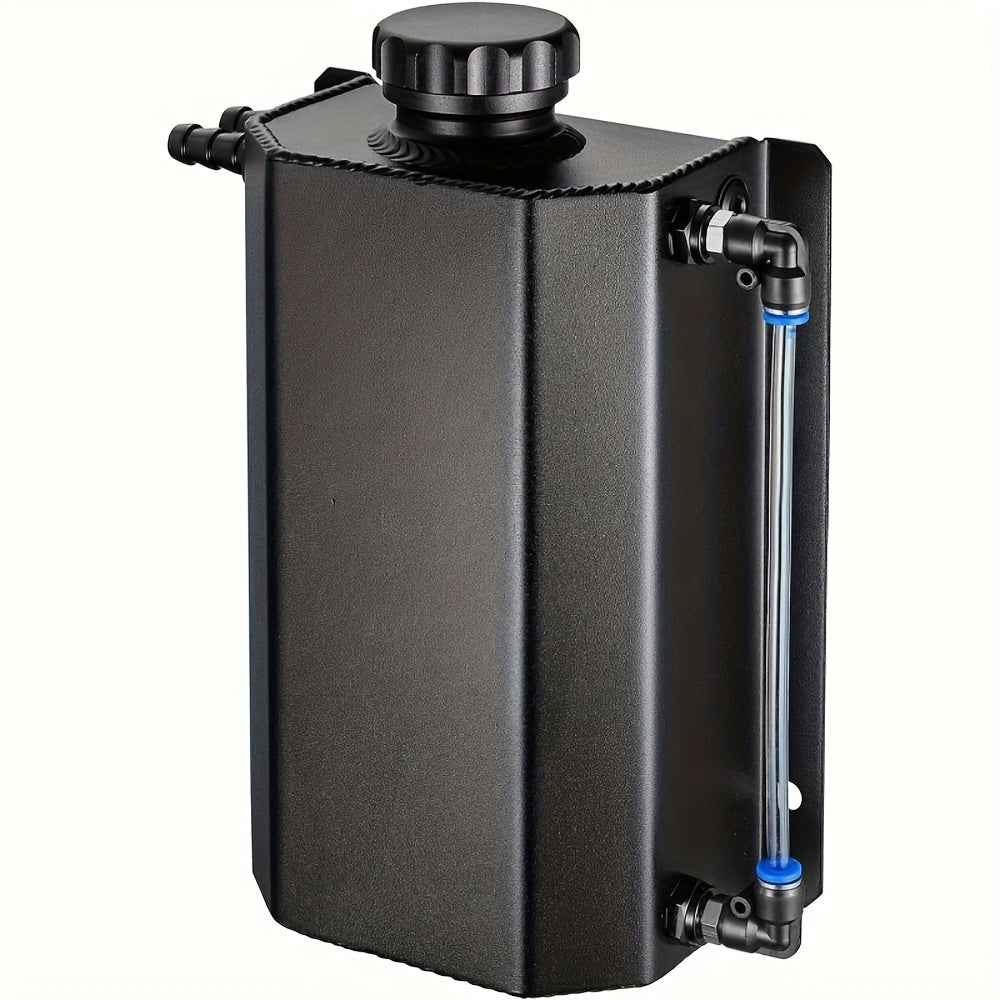 Coolant Overflow Reservoir Tank 67.63oz Expansion Catch Can Universal Radiator Reservoir Polished Aluminum Silver