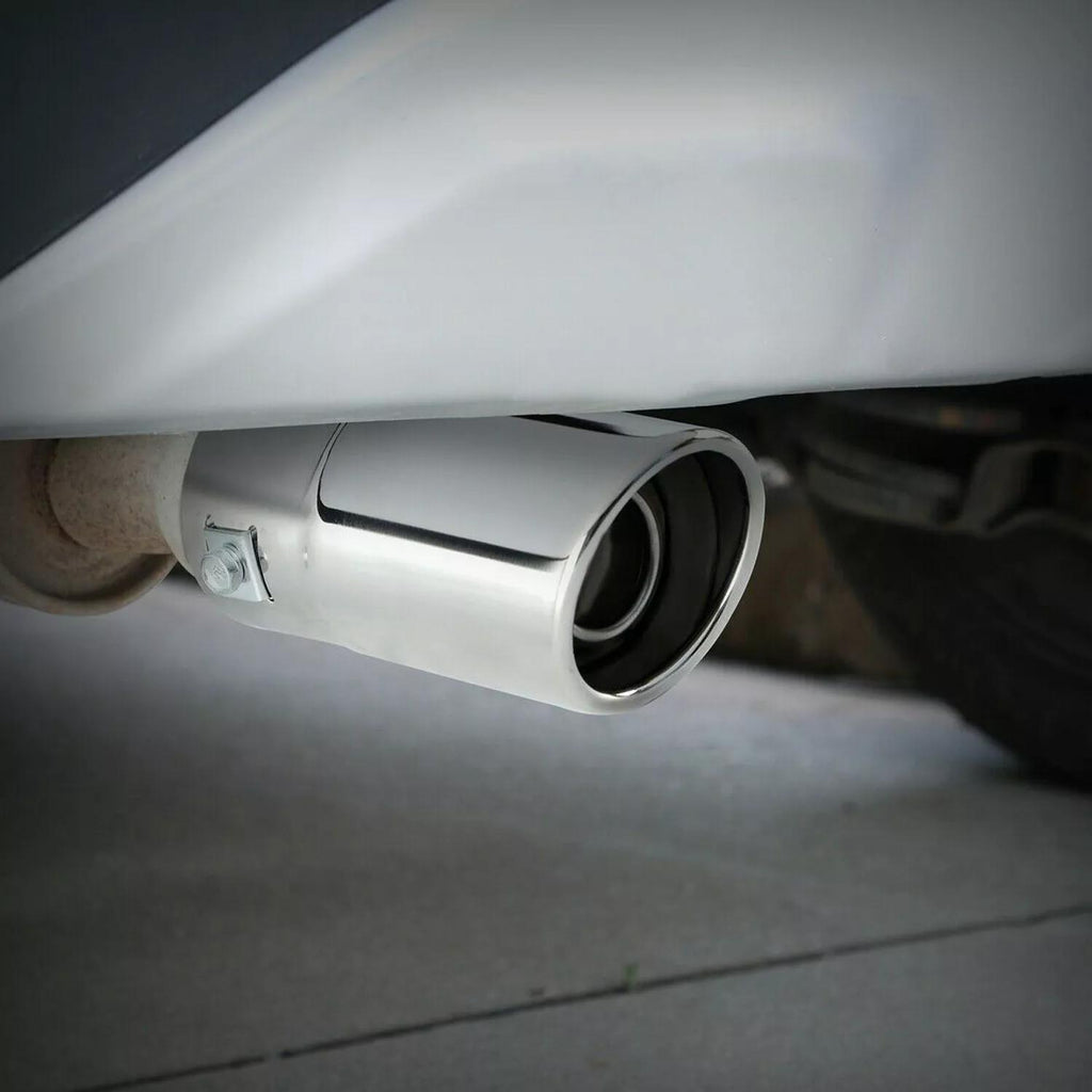 1PC Car Exhaust Tip, Universal Car Exhaust Pipe Modification Tail Throat Tail Pipe For Most Models With Exhaust Pipe Diameter Within 1.5-2.1inch, Steel Exhaust Tips Chrome-Plated Finish Tailpipe (silvery #Straight)