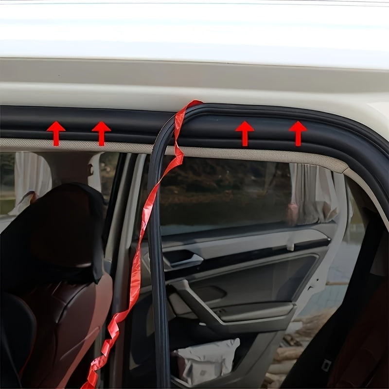 Fit Rubber Car Door Seal Strip - Double Layer Noise Reduction, Shock Absorption Soundproofing Protective Trim, Multi-Pack, Vibration Dampening | Duallayer Structure | Textured Surface, Car Soundproofing
