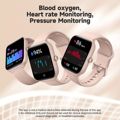 Smart Watch Fitness Tracker – 1.95" TFT Display, Built-in Alexa, 100+ Fitness Modes, Heart Rate Monitor, Men & Women