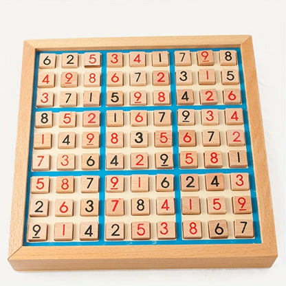 Wooden Sudoku Board Game for Kids & Adults – Logic Brain Teaser Puzzle with Challenge Cards, Number Thinking Educational Family Game, Gift for Christmas Halloween Birthday