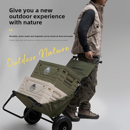 Large-Capacity Plastic Folding Box for Outdoor Use, Essential for Camping And Car Trunk Storage, with a Foldable Table And Storage Function
