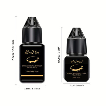 Odorless Lash Extension Glue Quick Dry Black Adhesive for DIY Individual & Cluster Lash Extensions – Self-Grafting Beginner-Friendly Eyelash Bond, Multiple Sizes Available