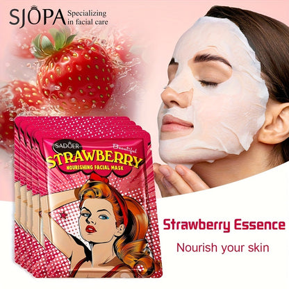 Goddess Hydrating Face Mask Sheet 16pcs Fruit & Honey Essence – Deep Moisturizing Long-Lasting Hydration for Dry Skin Women, Autumn Winter Skincare Gift