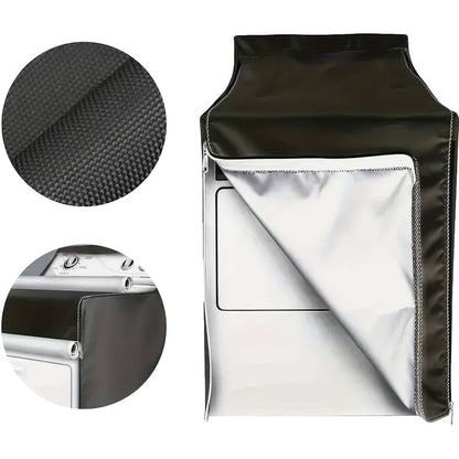 Washer Dryer Cover 420D Heavy Duty Waterproof, Indoor Outdoor Washing Machine Protector with Zipper Window, Fits Top Load & Front Load Washers Dryers, Dustproof UV-Resistant Laundry Appliance Hood 2pcs