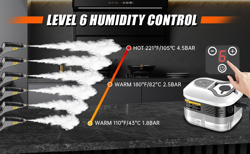 High-Pressure Steam Cleaner, Portable High-Temperature Bathroom Steam Cleaner With 3 Brush Heads, Household Steam Cleaner For Kitchen Furniture Home Car Cleaning, The Perfect Gift For Mom - Mother'S Day Gift