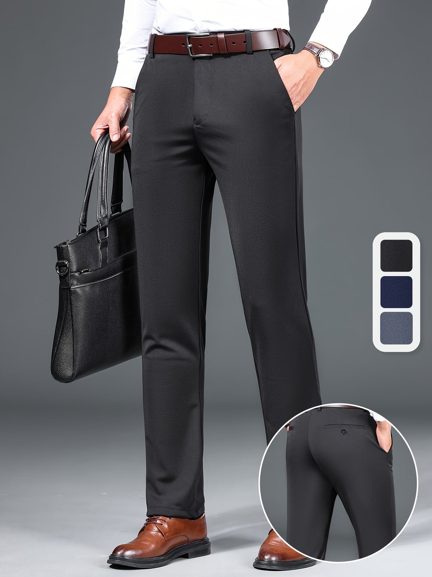 Men's Dress Pants - Quick Dry With Pockets