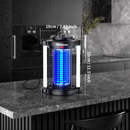 Plug-In Bug Zapper with Dual LED – 110V Electric Fly Killer & Mosquito Trap, Instant Kill for Mosquitoes, Flies & Cockroaches, with Bug Collector Tray, for Home, Office & Commercial Use (HK-5)