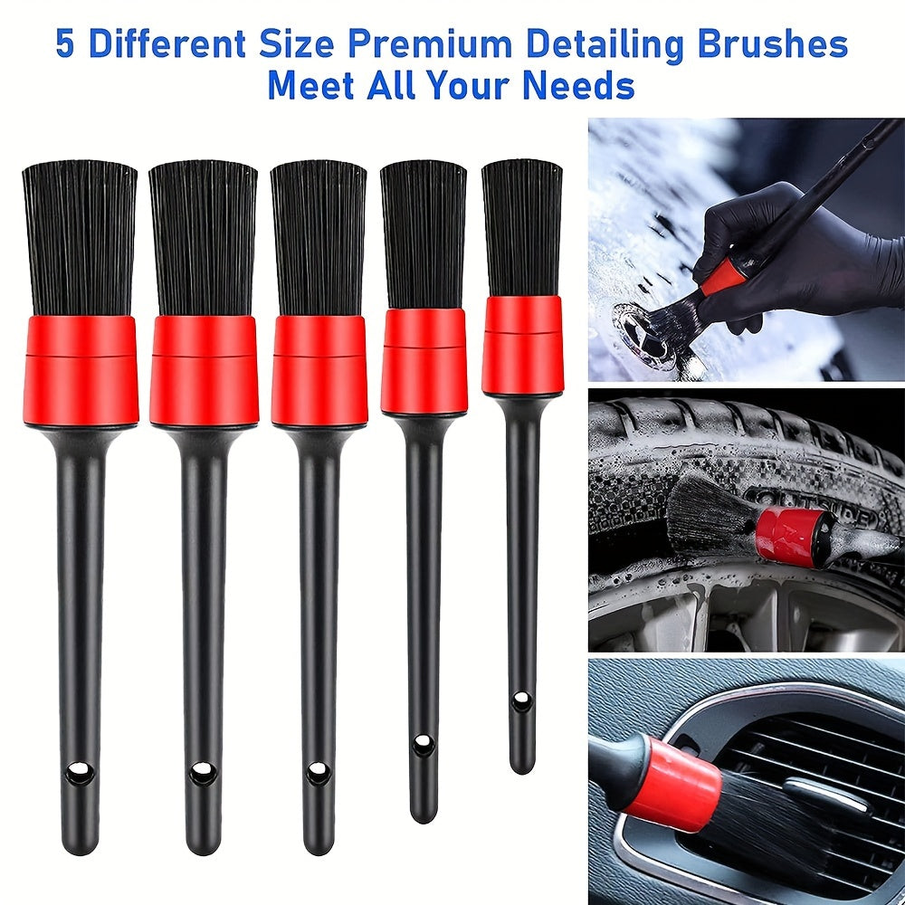 Car Detailing Brush Set The Ultimate Auto Cleaning Kit for Vents Gaps Maintenance Car Air Outlet Detail Clearance Brush