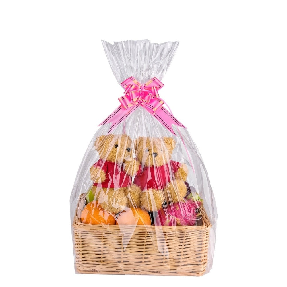 Cellophane Bags 50-Pack Large 18x30 Inch Transparent Gift Basket Wrap Bags – Clear Cellophane Wrapping for Christmas, Holidays & Gift Packaging