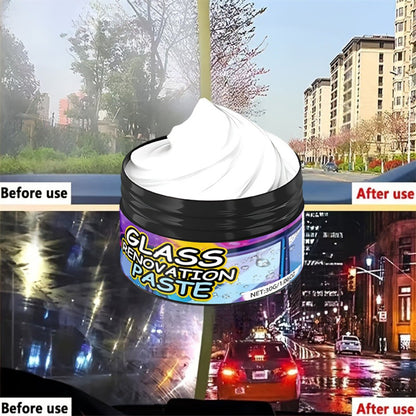 Car Glass Polishing Compound 30g – Windshield & Rearview Mirror Scratch Remover, Brightening Polish with Protective Coating for Auto Glass Restoration