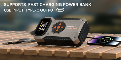 5000A Peak Jump Starter with Air Compressor 150PSI Digital Tire Inflator for 12V Gas Diesel Vehicles - Portable Car Battery Booster USB Charging LED Emergency