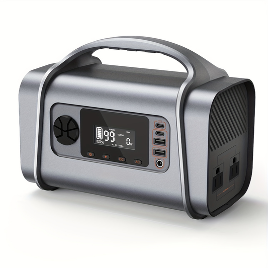 Solar Generator 296Wh Portable Power Station | 200W Output Peak 400W, 110V AC, 60W USB-C PD, LED Light, MPPT Solar Charging for Camping, RV, Travel, Home Backup
