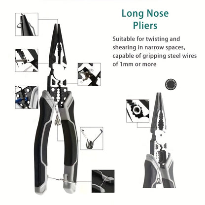 3pcs Pliers Set Diagonal Pliers Needle Nose Pliers Wire Cutter Multifunctional Electrician Hand Tools Heavy Duty Hardware Tool Kit