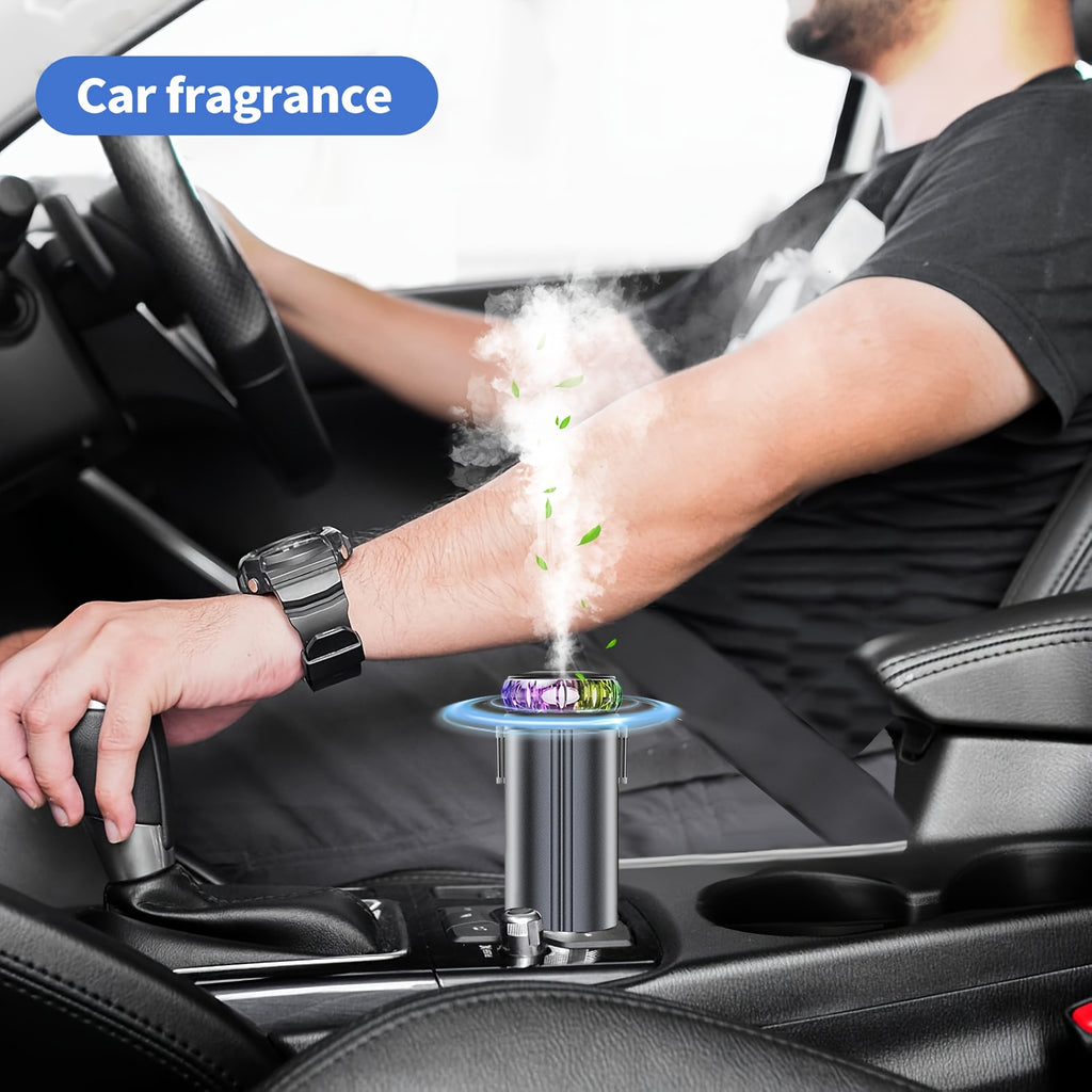 Perfume Is Sold Separately/New AromaRelax Car ChargerBLUE/RED Light, 3-in-1 Retractable Car Charger with Starlight Projector, Fast Charging Car Phone Charger with 2.6ft Retractable Cable And USB-C Port.