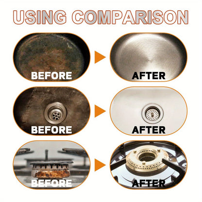 Stainless Steel Cleaner & Pot Bottom Cleaner Paste – Removes Black Grime, Rust & Grease from Pots, Pans & Kitchen Surfaces, Long-Lasting Shine in One Step