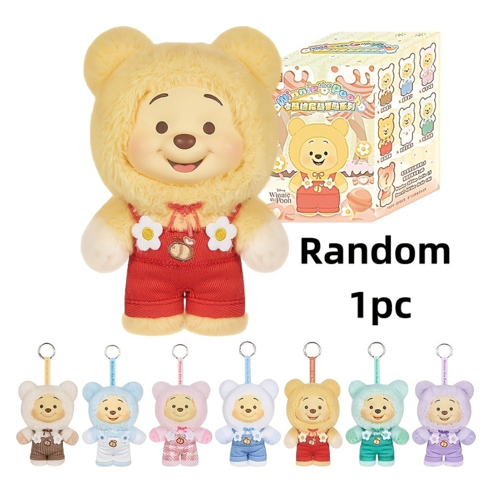 Winnie the Pooh Plush Toy MINISO Disney Candy Series — Licensed Soft Stuffed Animal 1pc Random Style, Kawaii Collectible Gift for Kids Girls Teens Birthday Christmas Halloween