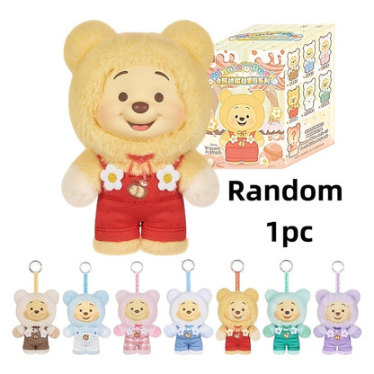 Winnie the Pooh Plush Toy MINISO Disney Candy Series — Licensed Soft Stuffed Animal 1pc Random Style, Kawaii Collectible Gift for Kids Girls Teens Birthday Christmas Halloween