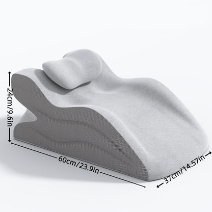 Wedge Pillow Memory Foam – Ergonomic Cervical & Lumbar Support for Stomach, Side & Back Sleepers | Breathable Removable Washable Cover, Multi-Use for Sleep, Office & Reading, Great Gift for Couples