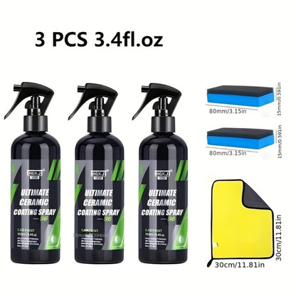 Ceramic Coating Spray for Cars – Paint Protection & High-Gloss Finish, Fast-Apply Car Detailing Coat