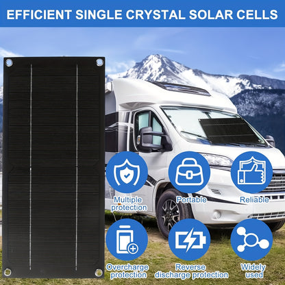 Fast Charging Solar Panel Kit, 100W 200W Monocrystalline Solar Panel with 100A PWM Controller, Portable for RV Camping Outdoor Adventure, Car Boat Battery Charger, Without Battery