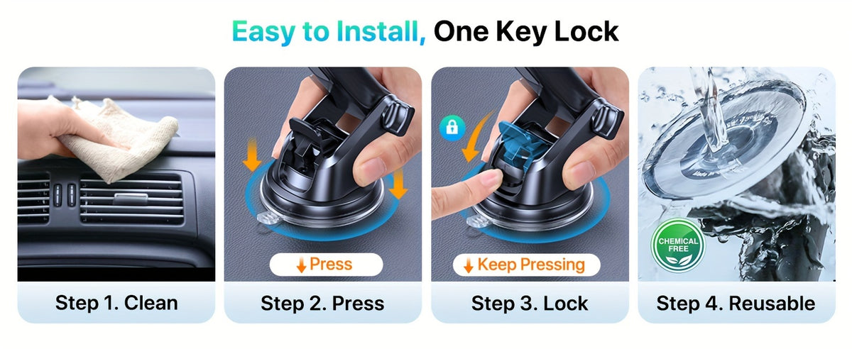 LOTUNY Car Phone Holder, Universal Hands-Free Phone Holders for Your Car, 3-In-1 Phone Mount for Car Air Vent Compatible with Iphone Samsung Google And All 4" to 7.2" Phones
