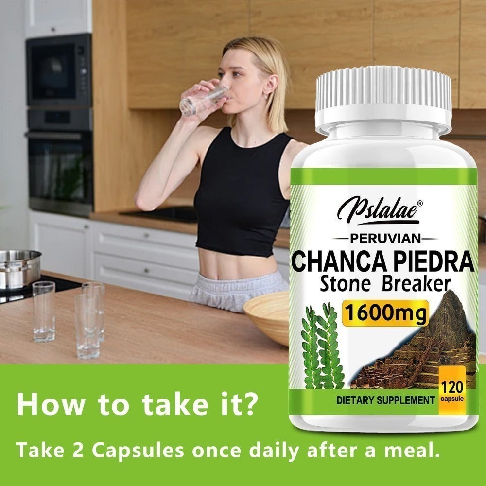 Chanca Piedra Capsules for Liver & Kidney Health – 120 Capsules Natural Urinary Tract Support Supplement, Stone Breaker Herb for Detox & Cleanse, Daily Wellness Formula