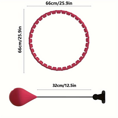 Weighted Hula Hoop for Adults – 36-Knot Gravity Fitness Circle, Adjustable Resistance, Detachable Design for Core Workouts, Waist Slimming & Strength Training, Home & Gym Use, Great Fitness Gift