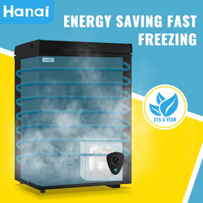 Chest Freezer, Compact Mini Deep Freezer with 7-Level Temperature Control (-11.2°F to 50°F), Low Noise R600a Compressor, Removable Basket – 3.8 Cu Ft Upright Freezer for Dorm, Apartment, Garage & Home Kitchen