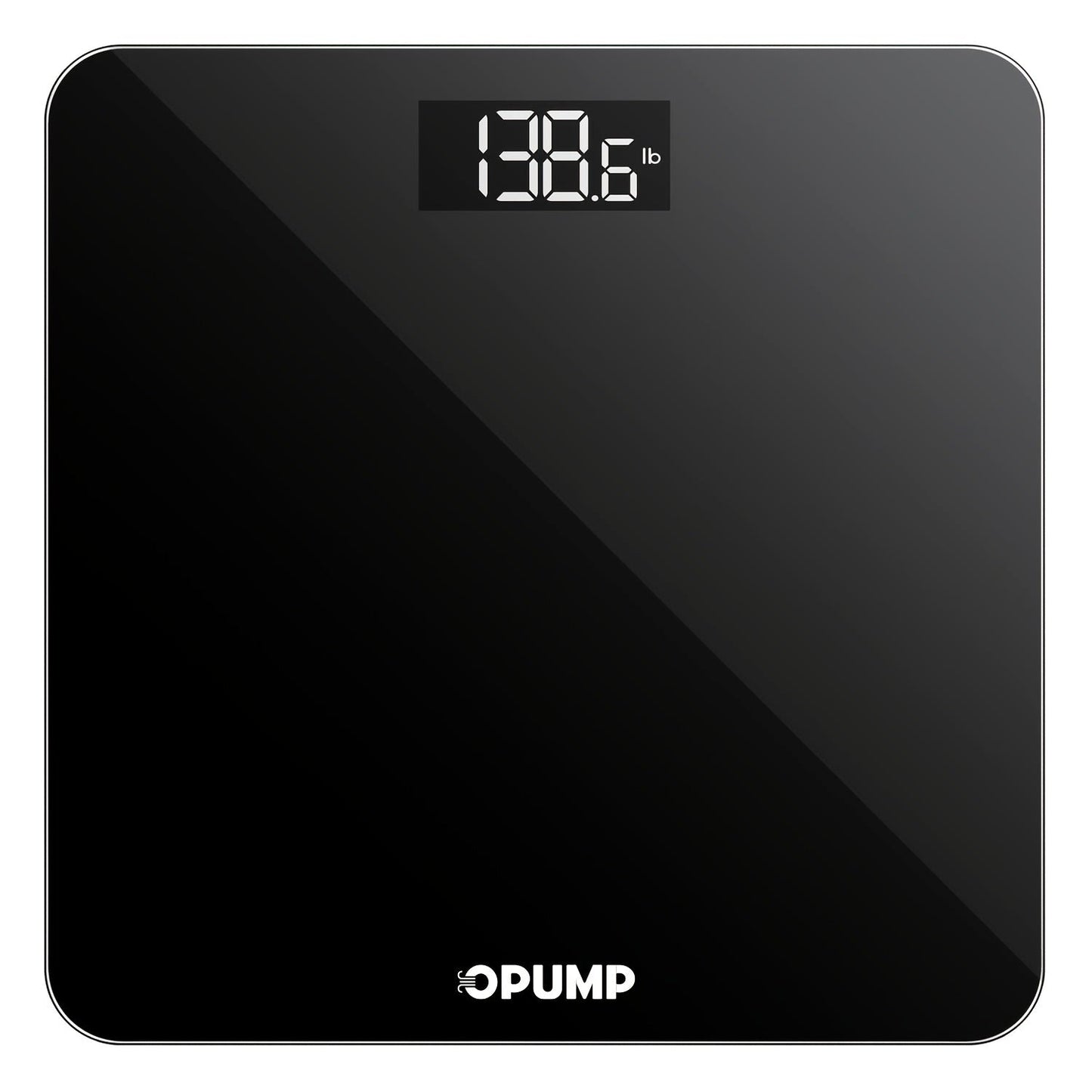 OPUMP Bathroom Scale 400lb – Highly Accurate Digital Body Weight Scale with Backlit LED Display, Batteries Included, Measures up to 400lb/180kg, Multiple Colors – Black Marble, Bronze, Sapphire & More