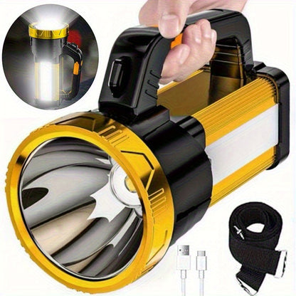 Zoomable LED Flashlight Rechargeable - 2000 Lumen High Power Torch, Adjustable Brightness, 2400mAh Battery, Super Bright Zoom Light for Camping, Fishing & Outdoor Activities