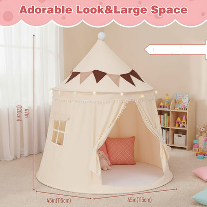 Pop-Up Dome Pet Tent for Large Cats - Automatic Instant Setup Outdoor Indoor Cat Tent House, Available Basic or Deluxe with Mat Star Lights & Flag, Portable No-Assembly Pet Shelter, Patio Garden Use