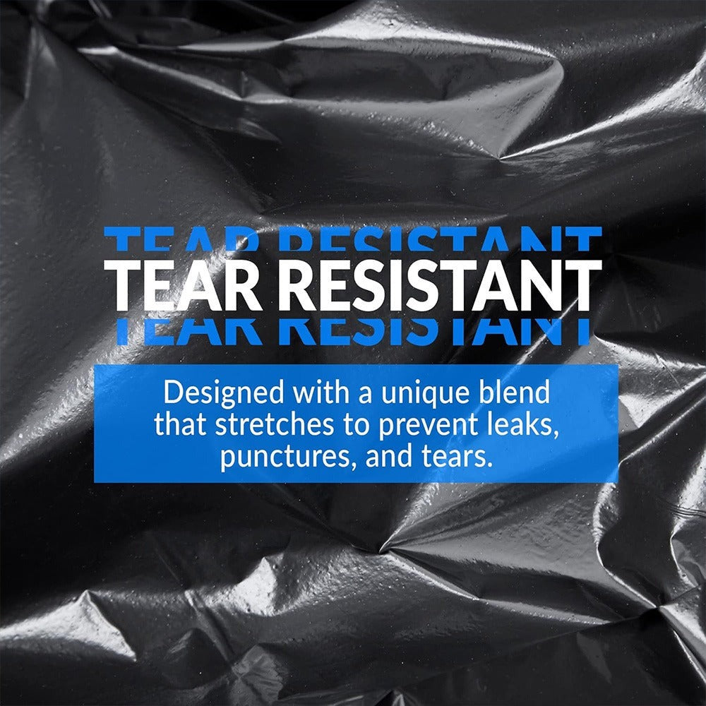 30 Gallon Trash Bags 200 Count – Black Large Garbage Bags, Ultra Strong Leak-Proof, 113.5L Heavy Duty Bags for Kitchen, Industrial, Garden & Commercial Use, 4 Rolls / 2 Boxes Value Pack