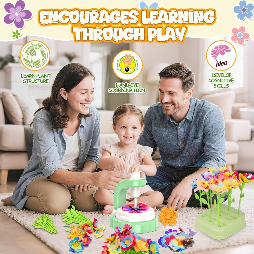 Build Your Own Flower Bouquet Kit for Kids – DIY Arts and Crafts Flower Toy Creative Activity, Educational Gift for Girls Boys Toddlers Ages 3 4 5 6