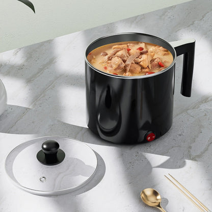 Electric Hot Pot 1.5L Non-Stick Saucepan – Portable Mini Electric Cooker for Noodles, Pasta, Eggs, Steak & Ramen | Fast Heating, Dorm & Travel Friendly