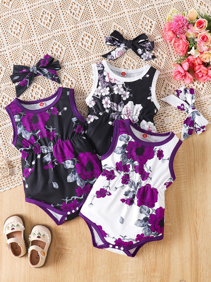 Baby Girl Tie Dye Bodysuit - Sleeveless Summer