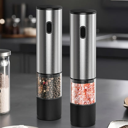 Electric Pepper Grinder USB-C Rechargeable – 5-Level Adjustable Coarseness, One-Hand Operation, Stainless Steel Pepper Mill with Ceramic Core for Kitchen Cooking, Outdoor BBQ & Grilling
