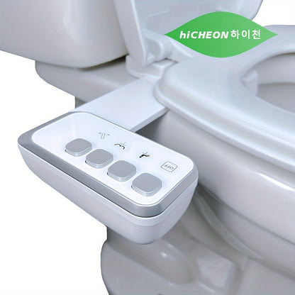 Bidet Toilet Seat Attachment – Non-Electric Mechanical Bidet with Rear Wash, Adjustable Water Pressure, Self-Cleaning Nozzle, Brass T-Adapter & Metal Hose for US & Canada Toilets