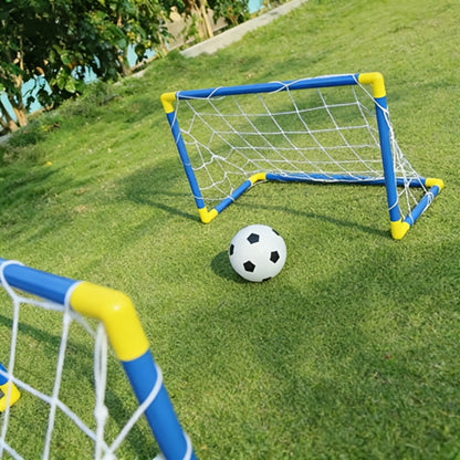 Kids Soccer Goal Set 2 Balls 2 Goals Portable Easy-Assemble Youth Soccer Football Set Indoor Outdoor Backyard Family Game Birthday Christmas Gift Boys Girls Ages 3+